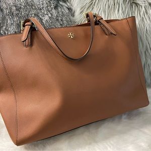 Tory Burch Brown Leather Tote Bag
